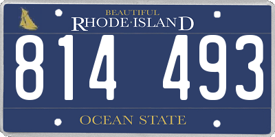 RI license plate 814493