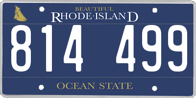 RI license plate 814499
