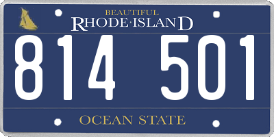 RI license plate 814501