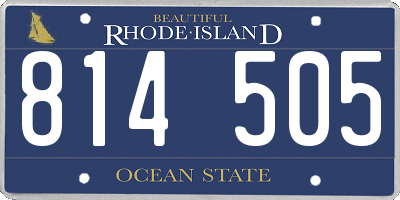 RI license plate 814505