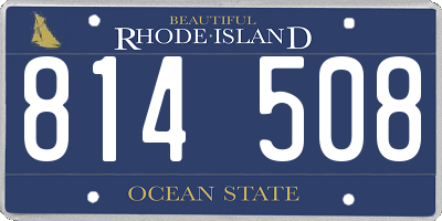 RI license plate 814508