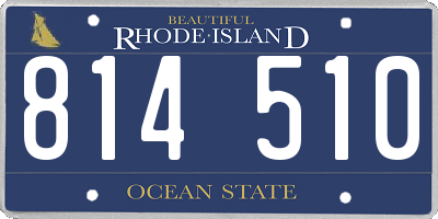 RI license plate 814510