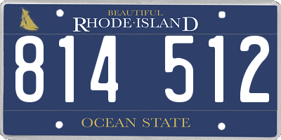 RI license plate 814512
