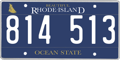 RI license plate 814513