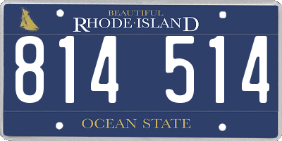 RI license plate 814514