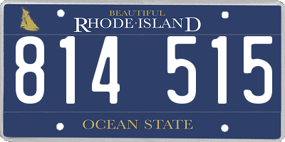 RI license plate 814515