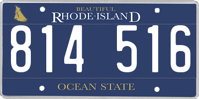 RI license plate 814516