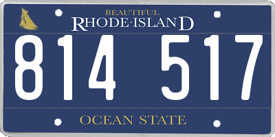 RI license plate 814517