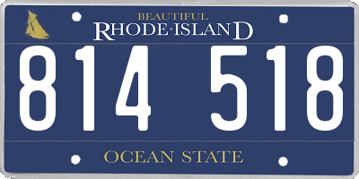 RI license plate 814518