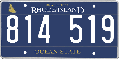 RI license plate 814519