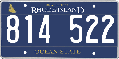 RI license plate 814522