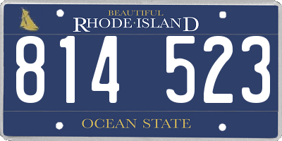 RI license plate 814523