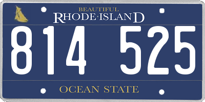 RI license plate 814525