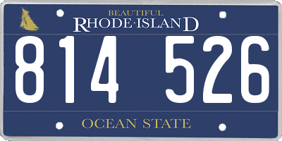 RI license plate 814526