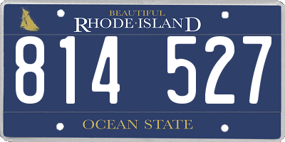 RI license plate 814527