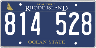 RI license plate 814528
