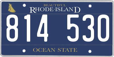 RI license plate 814530