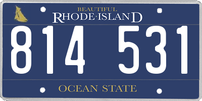 RI license plate 814531