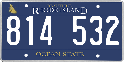 RI license plate 814532