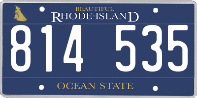 RI license plate 814535