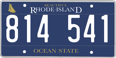 RI license plate 814541