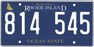RI license plate 814545