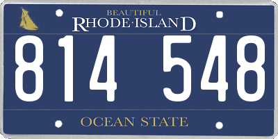 RI license plate 814548