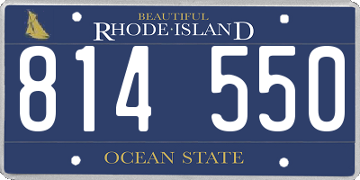 RI license plate 814550