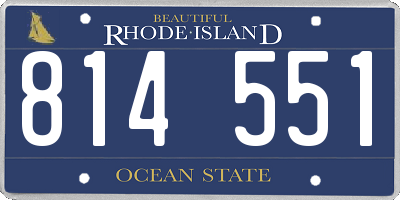 RI license plate 814551