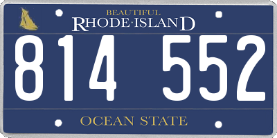 RI license plate 814552
