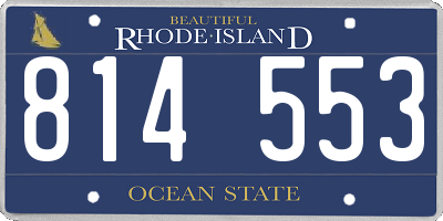 RI license plate 814553