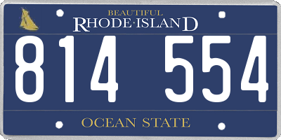 RI license plate 814554