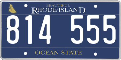 RI license plate 814555