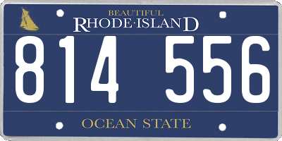 RI license plate 814556