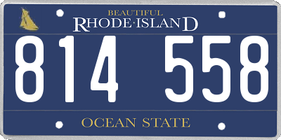 RI license plate 814558