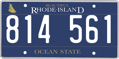 RI license plate 814561