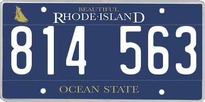 RI license plate 814563