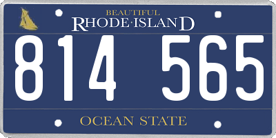RI license plate 814565