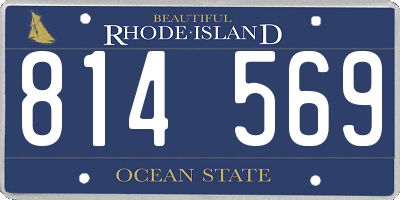 RI license plate 814569