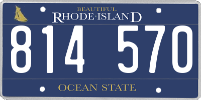 RI license plate 814570