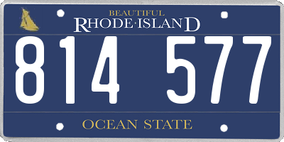 RI license plate 814577
