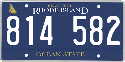 RI license plate 814582