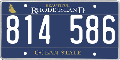 RI license plate 814586