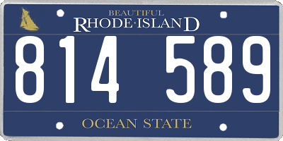 RI license plate 814589