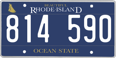 RI license plate 814590