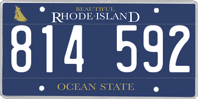RI license plate 814592