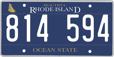 RI license plate 814594