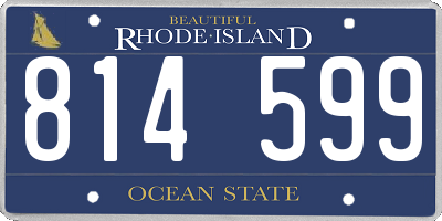 RI license plate 814599