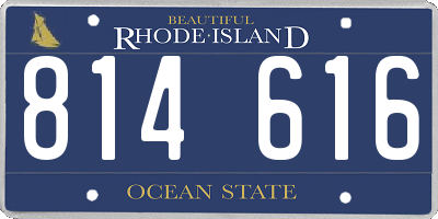 RI license plate 814616