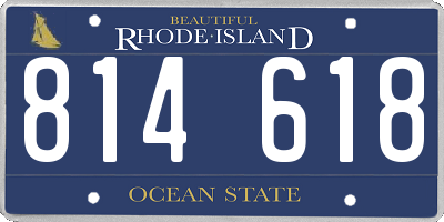 RI license plate 814618